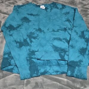 Teal Tie-Dye Women's Sweatshirt